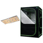 Hydroponics Grow Tent Kit 2200W LED Light Full Spectrum 1.2x1.2x2M Easy Setup