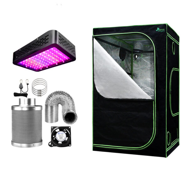 Grow Tent Kit 1000W LED Light 120x120x200cm Mylar Indoor Plant Hydroponics System