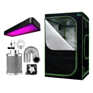 Grow Tent Kit 2000W LED Light 120x120x200cm Mylar Indoor Plant Ventilation System