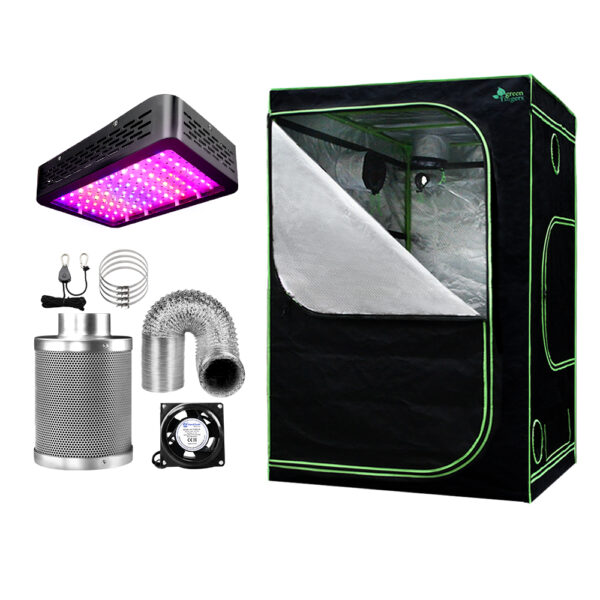 Hydroponic Grow Tent Kit 1000W LED Light 150x150x200cm Mylar Indoor Garden