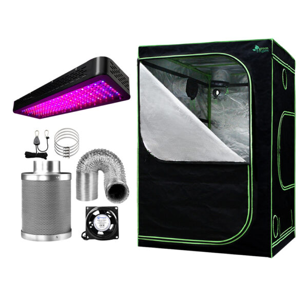 Grow Tent Kit 2000W LED Light 150x150x200cm Mylar Indoor Plant Hydroponics Vent