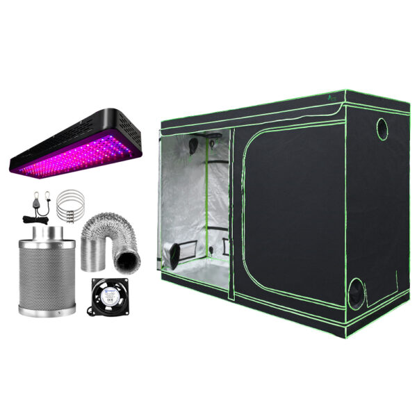 Grow Tent Kit 2000W LED Light 280x140x200cm Mylar Indoor Plant Hydroponics 6 Fan