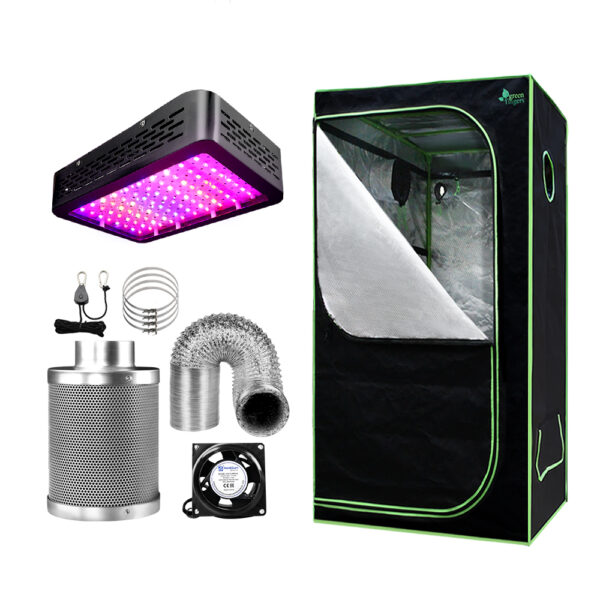 Hydroponic Grow Tent Kit 1000W LED Light 80x80x160cm Mylar Indoor Plant Growth