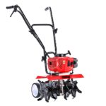 Garden Cultivator 88CC Petrol Tiller 36 Steel Tines 400mm Width 150mm Depth