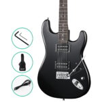 Electric Guitar Strat  22 Frets Maple Neck Rosewood Fretboard Black with Bag