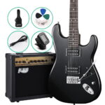 Electric Guitar Strat  22 Frets 20W Amp Combo Black with Carry Bag