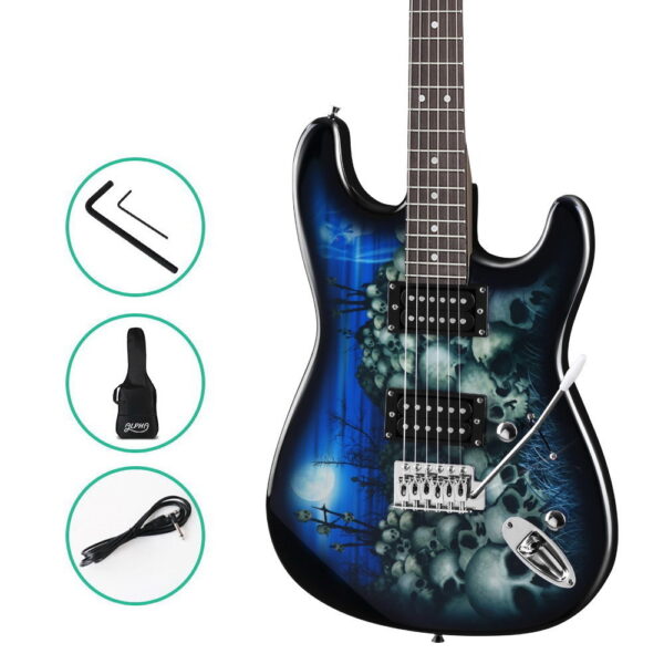 Electric Guitar Strat  22 Frets Maple Neck Rosewood Fretboard Blue with Bag