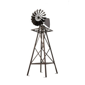 Garden Windmill 120cm Outdoor Metal Decor Weathervane Rust Proof Weather Resistant