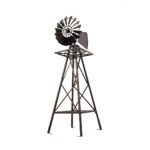 Outdoor Garden Windmill 160cm Metal Decorative Weather Resistant Bronze Trim