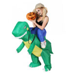 Inflatable Dinosaur Costume Adult 1.16m Water Resistant Fan USB Halloween Cosplay