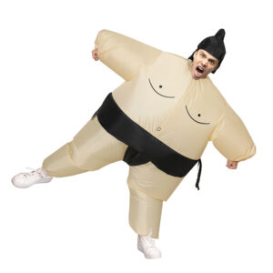 Inflatable Sumo Costume Adult 1.5m Water Resistant Fan System Halloween Cosplay