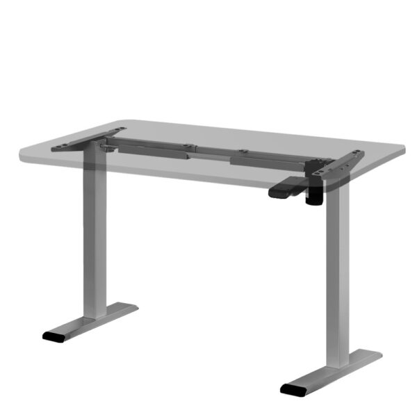 Motorised Adjustable Desk Frame Sit Stand Height Control Grey 70 120cm Max 70kg