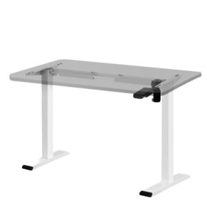 Standing Desk Frame Motorised Adjustable White 70 120cm Height 70kg Capacity