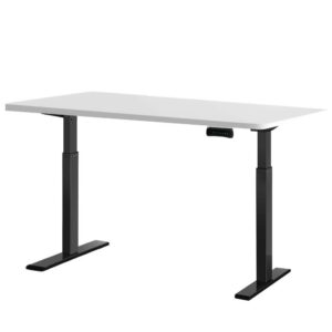 Standing Desk Dual Motor Adjustable Height 120cm White Eco Friendly Surface