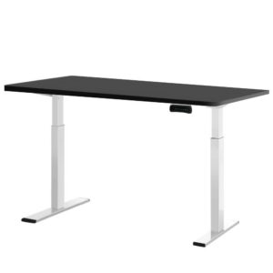 Standing Desk Dual Motor Adjustable 140cm Black Motorised Height Control