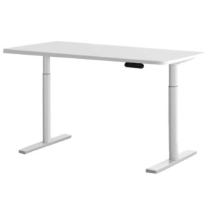 Standing Desk Electric Dual Motor Height Adjustable 120cm White Anti Scratch