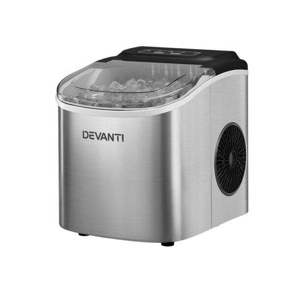 Portable Ice Maker 12kg Daily  Ice 2 Sizes Self Clean 2L White 90W