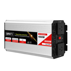 1500W Pure Sine Wave Power Inverter 12V DC to 240V AC Dual USB 90% Efficiency