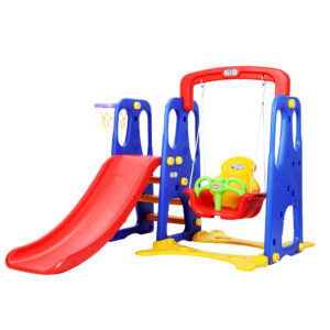 Kids 3 in 1 Play Centre Slide Swing Basketball Hoop Toddler Indoor Outdoor