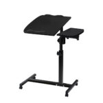 Adjustable Laptop Desk Stand 360° Rotating Mobile Table Black MDF 60x40cm