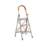 3 Step Ladder Folding Aluminium Lightweight Non Slip Platform 150kg Capacity