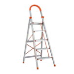 5 Step Ladder Aluminium Folding Lightweight Non Slip Platform 150kg Capacity