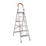 6 Step Ladder Aluminium Folding Lightweight Non Slip Platform 150kg Capacity