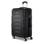 28 Luggage Trolley Lightweight TSA Lock 360° Wheels 100L Capacity Black