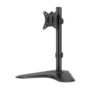 Adjustable Single Monitor Arm Stand 32 VESA Freestanding Cable Management Black