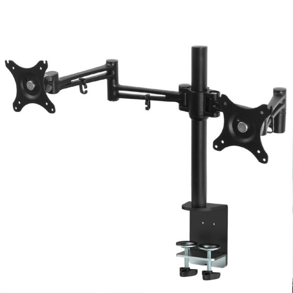 Dual Monitor Arm Stand Swivel 360° Extendable 10 30 VESA Compatible Black