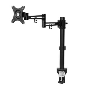 Monitor Arm Stand Adjustable Swivel 10 30in VESA Compatible Black 10KG Capacity