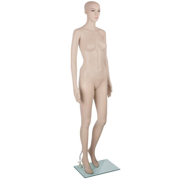 Full Body Female Mannequin Adjustable Arms Head 175cm Glass Base Display Model