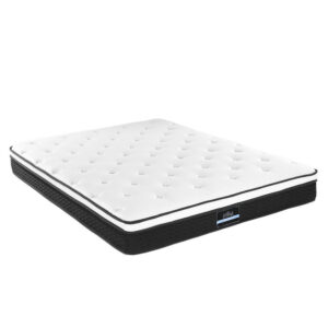 Double Euro Top Mattress Medium Firm Bonnell Spring 21cm Hypoallergenic