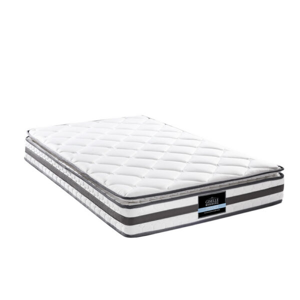 Single Pillow Top Mattress 21cm Medium Firm Bonnell Spring Hypoallergenic