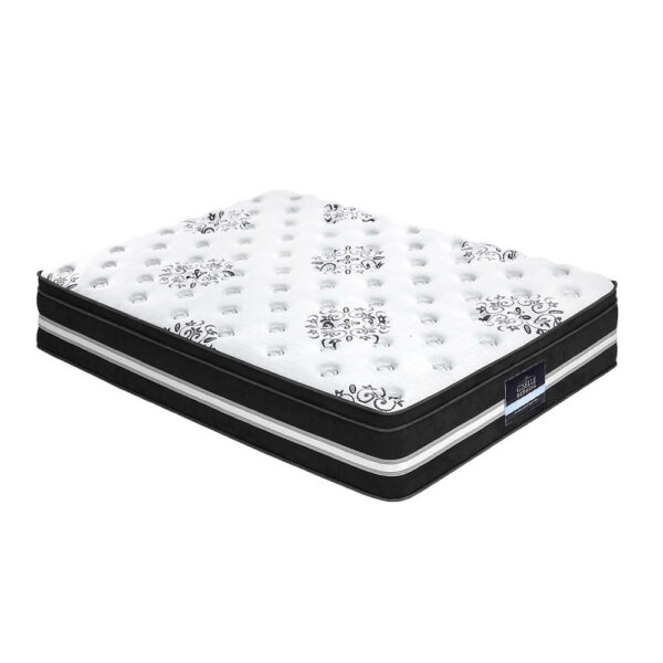 Double Mattress 34cm Euro Top Medium Firm Cool Gel Memory Foam 5 Zone Support