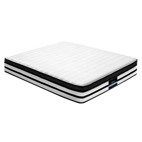 Double Mattress Euro Top 27cm Medium Firmness 5 Zone Pocket Spring Hypoallergenic