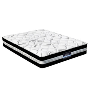 Double Euro Top Mattress 30cm Medium Firm 660 Coils Hypoallergenic