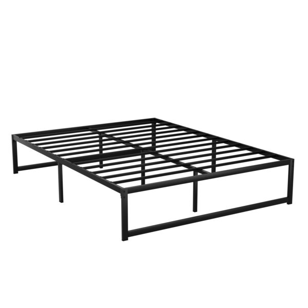 Queen Size Bed Frame Metal Heavy Duty 300kg Capacity Storage Space Easy Assemble