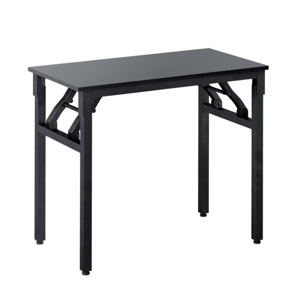 Foldable Computer Desk 80cm Particleboard Steel Frame Home Office Black