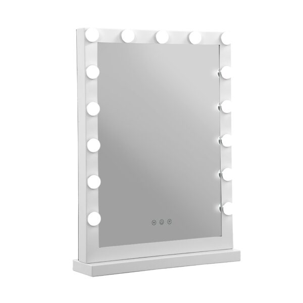 Hollywood Vanity Makeup Mirror 15 LED Dimmable Light Wall Mount Touch Control