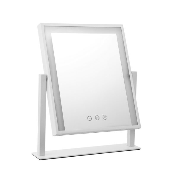 LED Lighted Makeup Mirror 30x40cm Touch Control Adjustable Brightness White