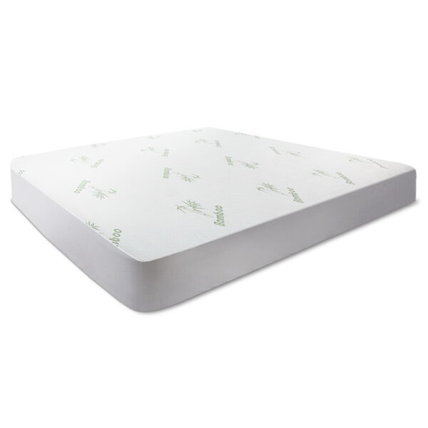 Bamboo Mattress Protector Double Water Resistant 40cm Deep Fit Anti Bacterial