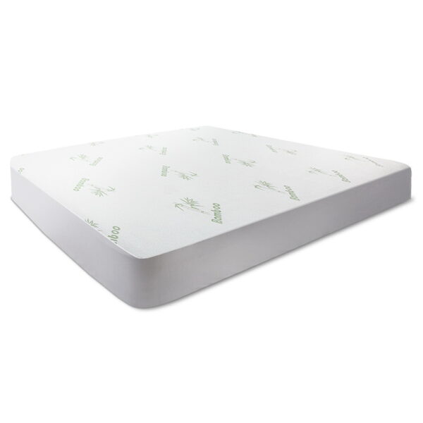 Bamboo Mattress Protector Single Water Resistant Anti Bacterial 40cm Deep Fit