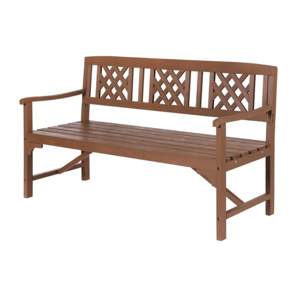 Wooden Garden Bench 3 Seater Outdoor Patio Chair Natural Fir Weather Resistant