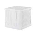 Outdoor Storage Box 56L Weather Resistant Lockable Garden Toy Tool Chest White