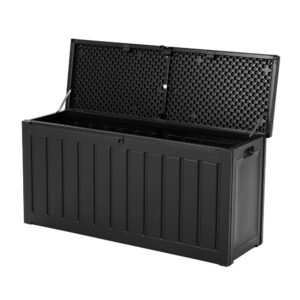 Outdoor Storage Box 240L Lockable Bench Seat Weather Resistant Garden Organizer