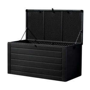 Outdoor Storage Bench 680L Weather Resistant Garden Tool Chest Seating Box