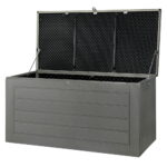 Outdoor Storage Bench 680L Polypropylene Garden Tool Box Weather Resistant