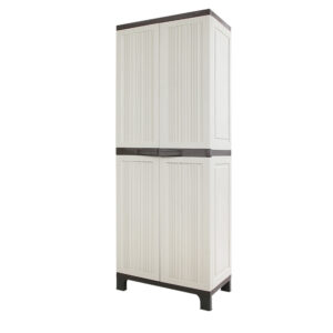 Outdoor Storage Cabinet Slim Lockable 173cm Tall Adjustable Shelves Weatherproof