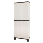 Outdoor Storage Cabinet Lockable Adjustable Shelves 173cm Weather Resistant